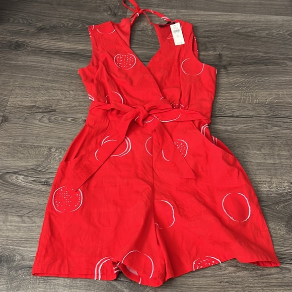 Evo Franco - ANTHROPOLOGIE- RED circle jumper ❤️ XS - Picture 4 of 7